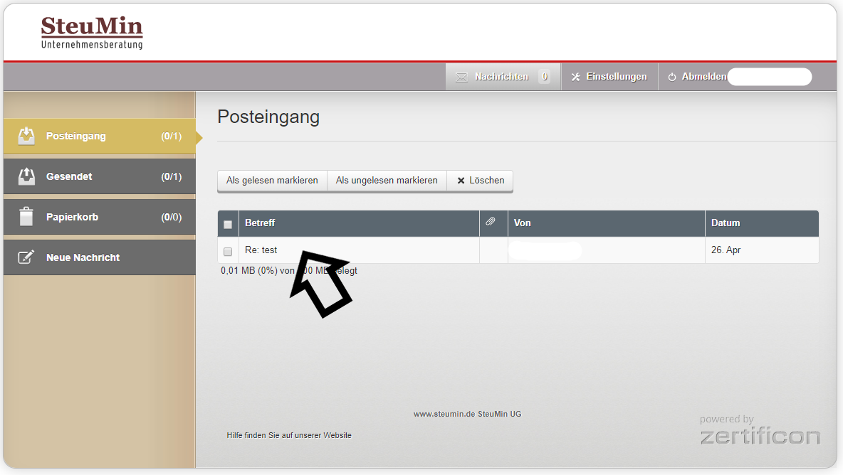 Auf Antworten klicken